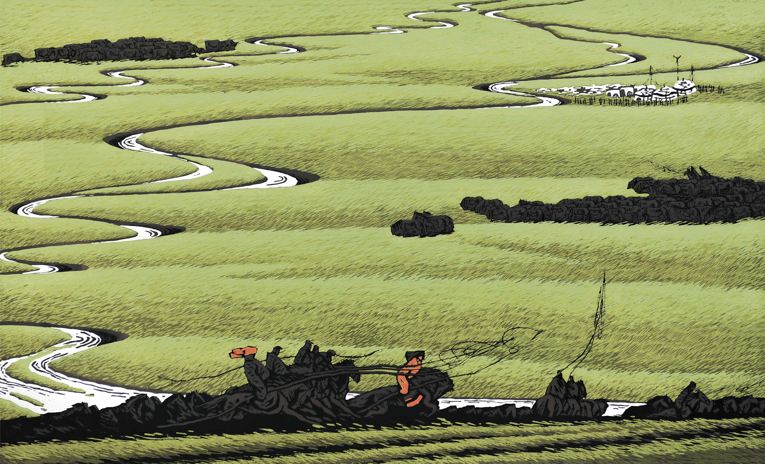 “牵手草原——内蒙古形象主题美术作品展”在深圳美术馆展出