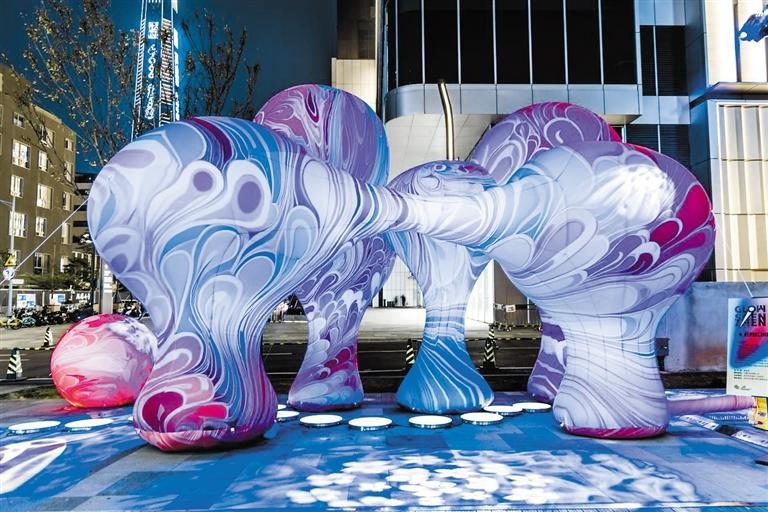 深圳国际光影艺术季罗湖展区灯光秀来了